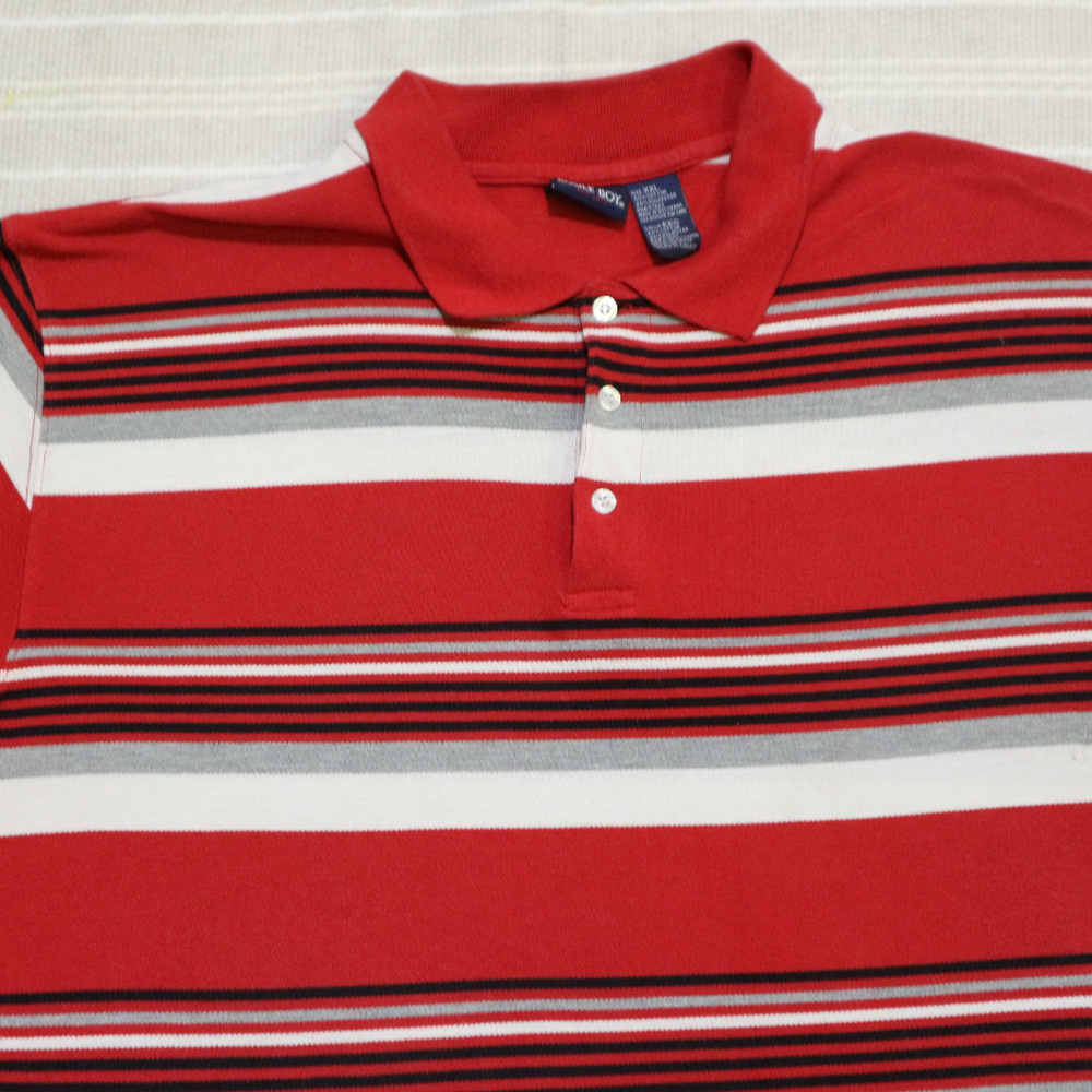 Vintage BUGLE BOY Striped Polo Shirt - Picture 1 of 5